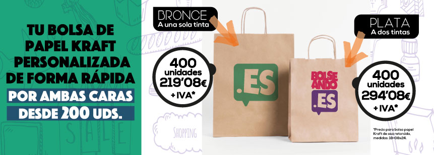 Bolsa de papel kraft personalizada